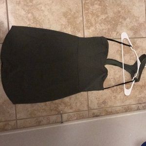 Tube/choker dress in olive green